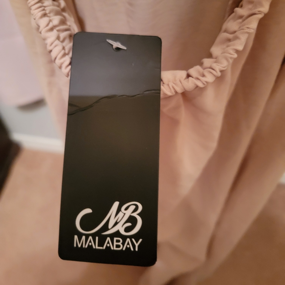 Malabay Tan Halter Jumpsuit Size 10 - Picture 7 of 7